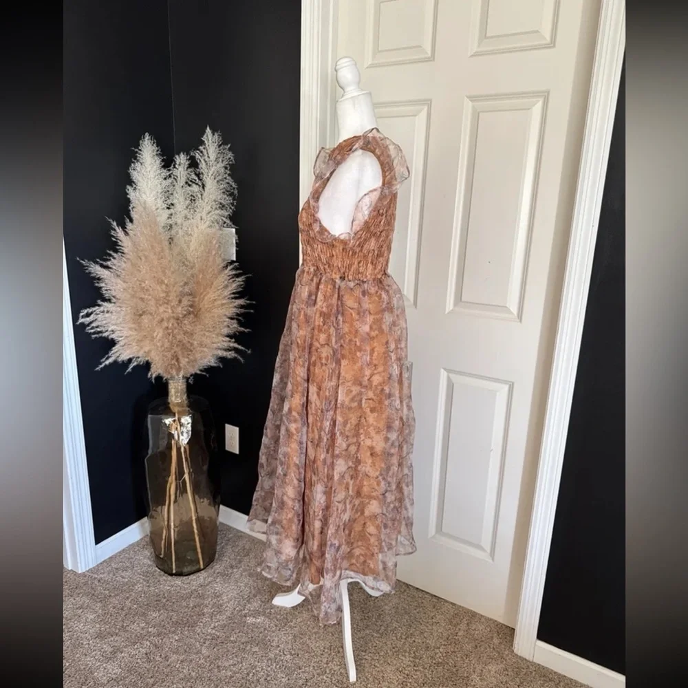 EN SAISON La Raque Midi Dress in Marigold Multi
size Small - Picture 9 of 12
